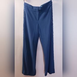 Alexander MCQUEEN Black Embroidered  Evening  Pants Size 42